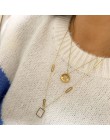 FLOLA Girls początkowy naszyjnik listowy złoty 26 liter długi amulet naszyjniki wisiorki CZ złoty biżuteria spersonalizowany nas