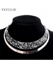 Luksusowy pełny Choker kryształowy naszyjnik przesadzone Maxi komunikat Choker Collar naszyjniki Bijoux biżuteria dla kobiet