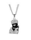 Nowy prosty naszyjnik łańcuch Simpson Hip Hop Rock hurtownia naszyjnik i pandenty Bling kubański łańcuch mężczyzn złoty naszyjni