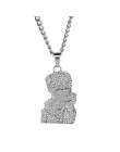 Nowy prosty naszyjnik łańcuch Simpson Hip Hop Rock hurtownia naszyjnik i pandenty Bling kubański łańcuch mężczyzn złoty naszyjni