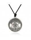 Dawapara potrójna bogini księżyca Wicca Pentagram magia nadprzyrodzone Amulet naszyjnik kobiety drzewo życia księżyc naszyjniki 