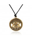 Dawapara potrójna bogini księżyca Wicca Pentagram magia nadprzyrodzone Amulet naszyjnik kobiety drzewo życia księżyc naszyjniki 