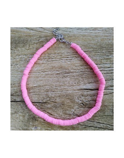 Donarsei 2019 New Fashion miękka ceramika Choker naszyjnik dla kobiet czeski regulowany kolorowa glina obroża naszyjnik biżuteri