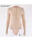 Julissa mo Sexy V Neck body z dzianiny damskie czarne guziki z długim rękawem pajacyki kombinezon damski 2018 Casual jednoczęści