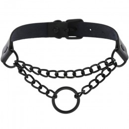 KMVEXO Sexy czarny łańcuch naszyjniki dla kobiet mężczyzn Gothic Punk komunikat Choker naszyjnik Cosplay Anime ulica harajuku bi