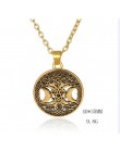 Dawapara potrójna bogini księżyca Wicca Pentagram magia nadprzyrodzone Amulet naszyjnik kobiety drzewo życia księżyc naszyjniki 