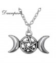 Dawapara potrójna bogini księżyca Wicca Pentagram magia nadprzyrodzone Amulet naszyjnik kobiety drzewo życia księżyc naszyjniki 