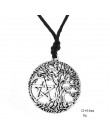 Dawapara potrójna bogini księżyca Wicca Pentagram magia nadprzyrodzone Amulet naszyjnik kobiety drzewo życia księżyc naszyjniki 