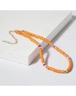 Donarsei 2019 New Fashion miękka ceramika Choker naszyjnik dla kobiet czeski regulowany kolorowa glina obroża naszyjnik biżuteri