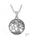 Dawapara potrójna bogini księżyca Wicca Pentagram magia nadprzyrodzone Amulet naszyjnik kobiety drzewo życia księżyc naszyjniki 