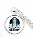 Popularne młoda piosenkarka Billie Eilish naszyjnik obraz muzyka hip-hop 25mm wisiorek ze szklanym kaboszonem biżuteria dla fanó