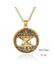 Dawapara potrójna bogini księżyca Wicca Pentagram magia nadprzyrodzone Amulet naszyjnik kobiety drzewo życia księżyc naszyjniki 