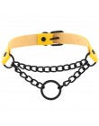 KMVEXO Sexy czarny łańcuch naszyjniki dla kobiet mężczyzn Gothic Punk komunikat Choker naszyjnik Cosplay Anime ulica harajuku bi