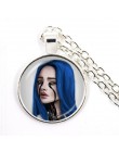 Popularne młoda piosenkarka Billie Eilish naszyjnik obraz muzyka hip-hop 25mm wisiorek ze szklanym kaboszonem biżuteria dla fanó