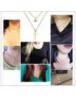 LUXUKISSKIDS Hot CZ Double Choker naszyjnik stal nierdzewna 316L stalowy łańcuch wisiorki zestaw naszyjników dla kobiet mężczyzn