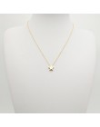 Prosta moda gwiazda Choker naszyjnik dla kobiet eleganckie urocze damskie złoty łańcuszek wisiorek naszyjniki romantyczny Valent