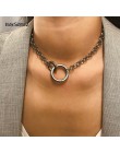IngeSight. Z moda złoty kolor podwójne okrągłe koło Lasso Choker naszyjnik Choker komunikat naszyjnik obojczyka dla kobiet biżut
