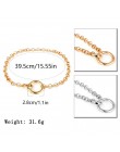 IngeSight. Z moda złoty kolor podwójne okrągłe koło Lasso Choker naszyjnik Choker komunikat naszyjnik obojczyka dla kobiet biżut