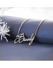 V przyciągaj spersonalizowana nazwa własna naszyjnik dla kobiet dostosowane Cursive tabliczka znamionowa Handmade Choker najleps