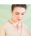 Moda kobiety biżuteria wielowarstwowe koraliki łańcuch romantyczny Choker naszyjnik imitacja perły naszyjnik kryształ klasyczne 