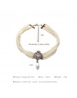 Moda kobiety biżuteria wielowarstwowe koraliki łańcuch romantyczny Choker naszyjnik imitacja perły naszyjnik kryształ klasyczne 