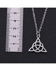 Teamer Irish Celtics Knot naszyjnik prosta biżuteria srebrny kolor magiczny Wicca Viking naszyjnik dla kobiet regulowany