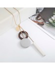 Sweter damski długi naszyjnik dla kobiet geometryczne naszyjniki z koralików i wisiorki nowa biżuteria Collare Mujer Collier Col