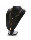 Moda biżuteria boho naszyjnik kobiety Choker złoty księżyc okrągły urok naszyjniki obojczyk wisiorek prezent spersonalizowana bi