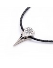 Modyle Viking Charms Vintage kolor srebrny punk etniczny Totem wrona wisiorek z czaszką skórzany łańcuszek krótkie naszyjniki da