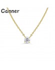 925 Sterling srebrny naszyjnik Rhinestone kryształowe naszyjniki dla kobiet Cubic cyrkon Choker naszyjniki ślubne Collier Femme 