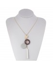 Sweter damski długi naszyjnik dla kobiet geometryczne naszyjniki z koralików i wisiorki nowa biżuteria Collare Mujer Collier Col