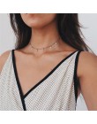 2019 Moda Boho wisiorki Collier Femme łańcuch kołnierz Collares De Moda gwiazda naszyjnik kobiety Choker Kolye złoty srebrzysty 