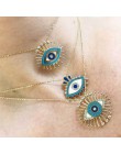 2020 nowy projekt czeski emalia Evil Eye serce wisiorek naszyjniki damski złoty łańcuszek Vintage Charm sweter akcesoria naszyjn