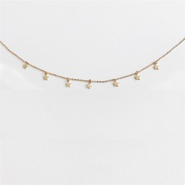 2019 Moda Boho wisiorki Collier Femme łańcuch kołnierz Collares De Moda gwiazda naszyjnik kobiety Choker Kolye złoty srebrzysty 