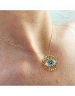 2020 nowy projekt czeski emalia Evil Eye serce wisiorek naszyjniki damski złoty łańcuszek Vintage Charm sweter akcesoria naszyjn