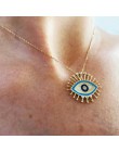 2020 nowy projekt czeski emalia Evil Eye serce wisiorek naszyjniki damski złoty łańcuszek Vintage Charm sweter akcesoria naszyjn