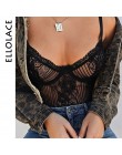 Ellolace 2019 różowy Neon koronki siatkowe body kobiety Sexy przejrzyste lato Backless kombinezony Bodycon kobiet nowy szczupły 