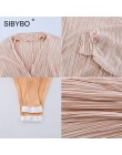 Sibybo głęboki dekolt w serek Patchwork Sexy body kobiety moda z długim rękawem luźne damskie pajacyki wiosna body na co dzień k