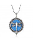 Nowa biżuteria aromaterapia Dragonfly naszyjnik drzewo życia Vintage otwarte medaliony wisiorki perfumy dyfuzor olejków eteryczn
