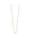LUXUSTEEL obroże trójkąty naszyjniki ze stali nierdzewnej 35cm + 15cm Choker naszyjniki Bijoux Mujer geometria biżuteria przyjac