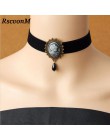 RscvonM gotycka biżuteria koronka w stylu vintage naszyjniki kobiety akcesoria Choker naszyjnik fałszywy kołnierz kreatywne nasz