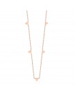 LUXUSTEEL obroże trójkąty naszyjniki ze stali nierdzewnej 35cm + 15cm Choker naszyjniki Bijoux Mujer geometria biżuteria przyjac