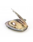 Perły ostrygi z ryżem 7-8mm miłość życzenie prawdziwa perła słodkowodna i zestaw Nacklace (łańcuszek 55 cm)