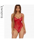 Ellolace 2019 różowy Neon koronki siatkowe body kobiety Sexy przejrzyste lato Backless kombinezony Bodycon kobiet nowy szczupły 