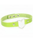 Moda PU skóra serce Choker naszyjnik kobiety Chocker naszyjniki Punk komunikat biżuteria Collier panna młoda biżuteria prezent
