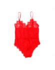 Sexy koronkowe Body damski Bodycon kombinezon lato wyciąć pajacyki klub kobiet kombinezon Body na ramiączkach kombinezony Femini
