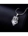Mała sowa Choker naszyjnik dla kobiet kryształowy wisiorek z motywem zwierzęcym naszyjnik złoty kolor srebrny Choker biżuteria D