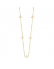 LUXUSTEEL obroże trójkąty naszyjniki ze stali nierdzewnej 35cm + 15cm Choker naszyjniki Bijoux Mujer geometria biżuteria przyjac