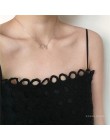 XIYANIKE 925 Sterling Silver krótki naszyjnik minimalistyczny łańcuszek do obojczyka kobiet trójkąt okrągły wisiorek odporność n