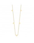 LUXUSTEEL obroże trójkąty naszyjniki ze stali nierdzewnej 35cm + 15cm Choker naszyjniki Bijoux Mujer geometria biżuteria przyjac